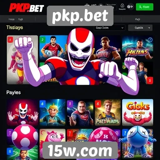 Variedade de jogos disponíveis em pkp.bet